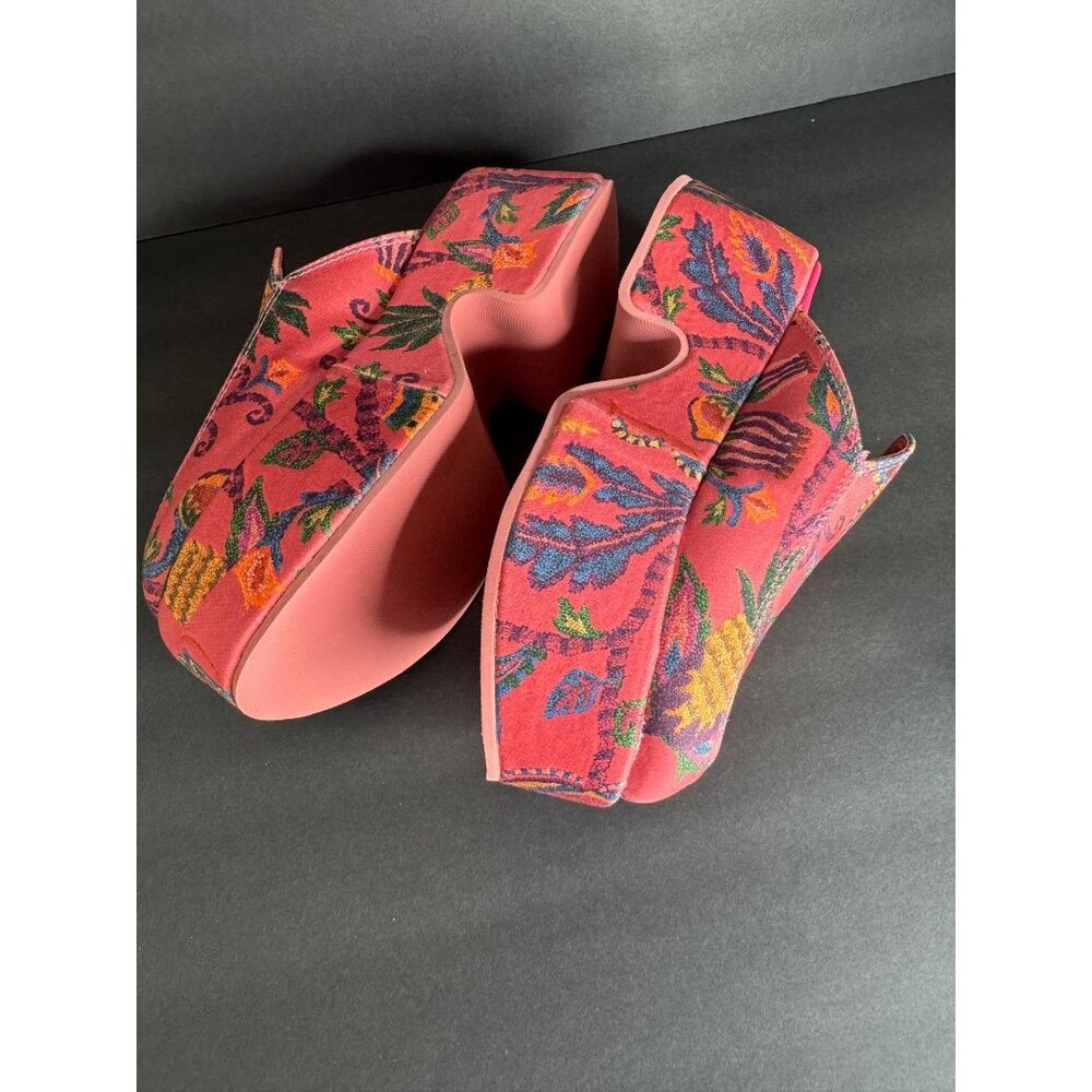 FARM Rio Pink Sunset Tapestry Platform Mule EU 36 US 6 - Picture 6 of 9